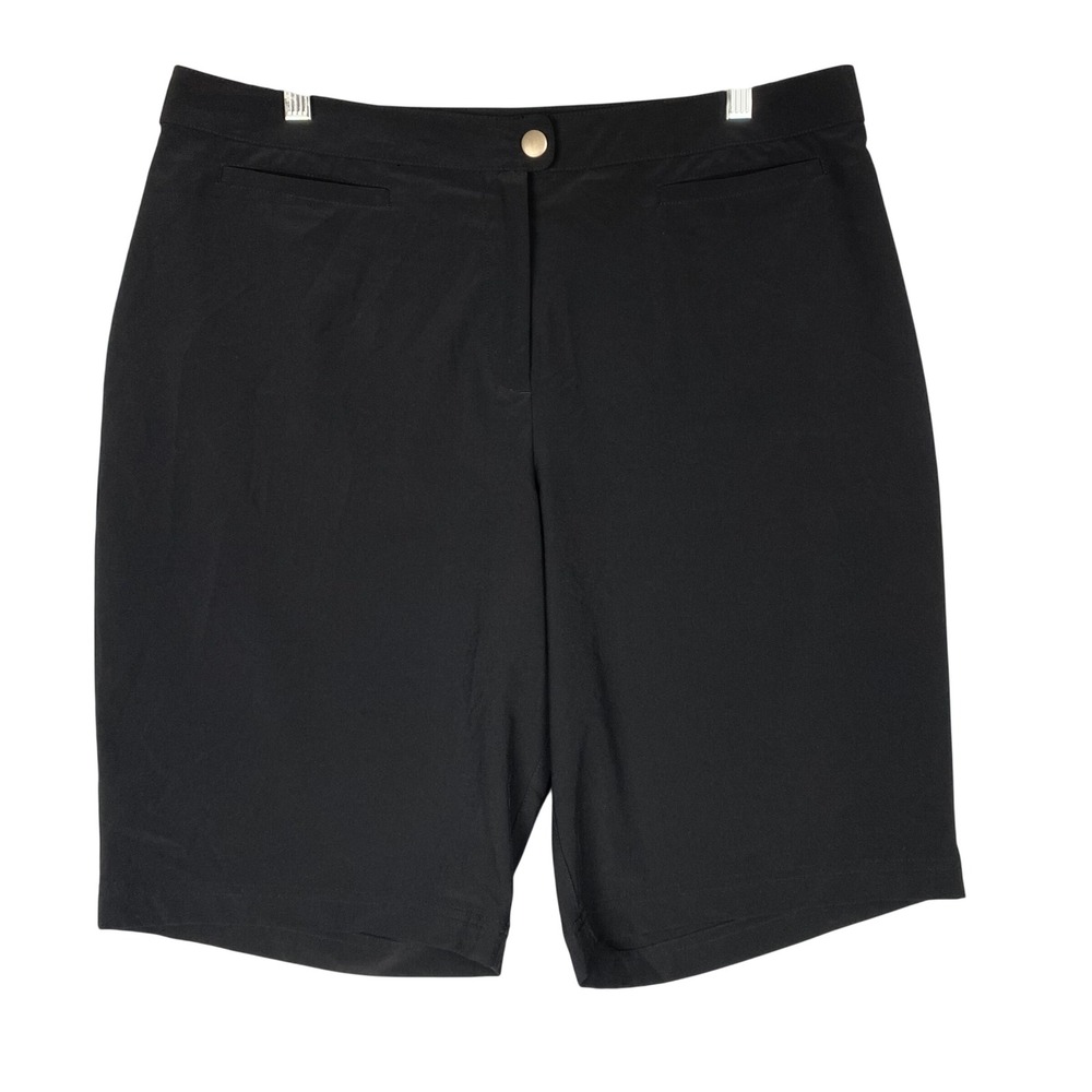 Chico's Black Pull-On Bermuda Shorts